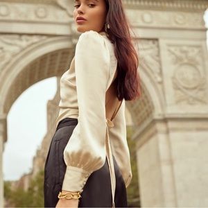 Reformation 100% Silk Cielo Top. Size Small.